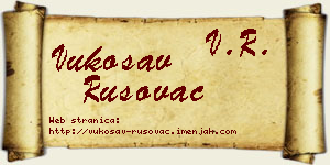Vukosav Rusovac vizit kartica